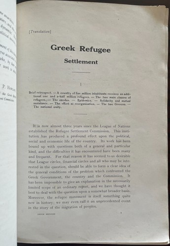 Rare, 1926, Greek Refugee Settlement, League of Nations, Greco-Turkish War - Picture 4 of 14