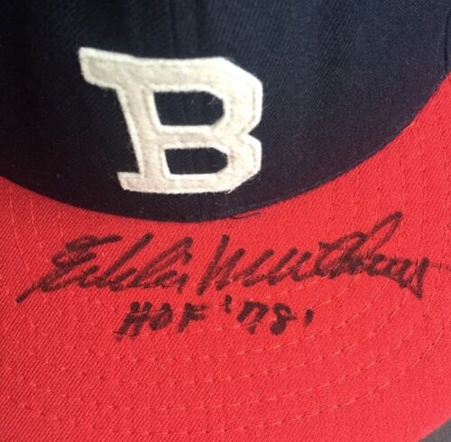 Eddie Mathews Rookie Signed Milwaukee Braves Hat Cap Hof 78 Mint 10 Auto Psa COA - Picture 2 of 7