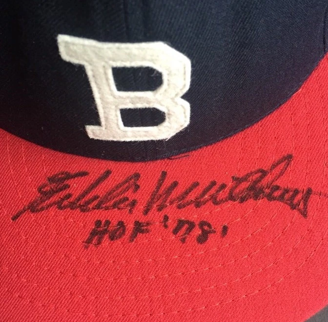 Eddie Mathews Rookie Signed Milwaukee Braves Hat Cap Hof 78 Mint 10 Auto Psa COA - Image 2 of 4