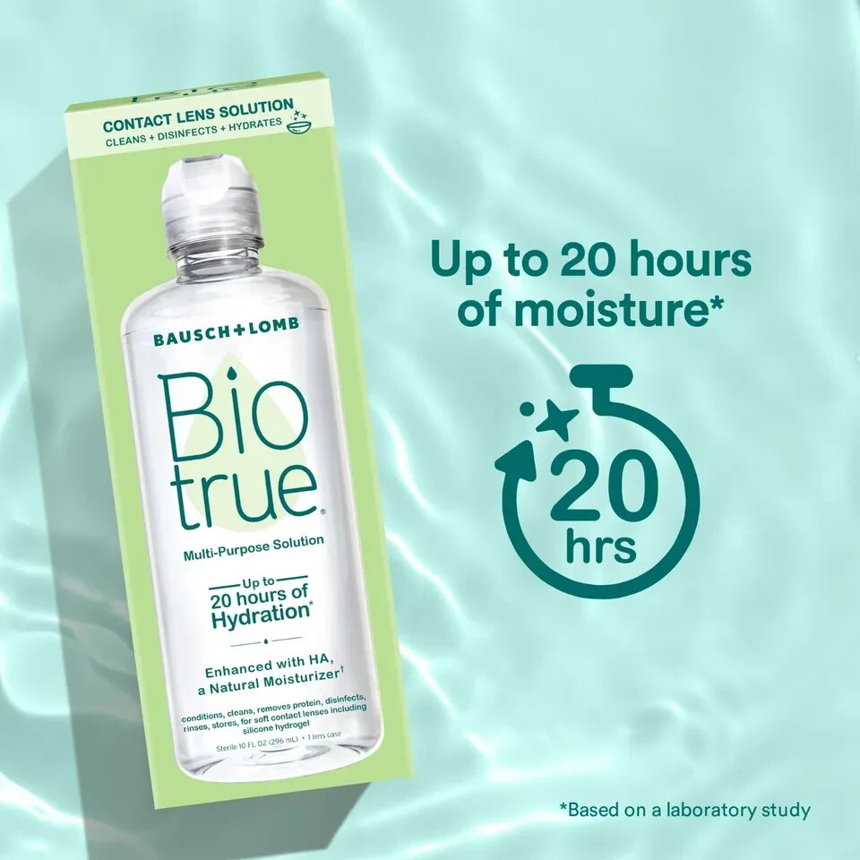 Biotrue Contact Lens Solution Twin-Pack 10 fl oz each Exp 10/1/2025