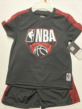 NBA 2 Pc. Boy  s Red/White/Blue Short Set Size 4 Brand New   