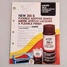 Dupont 355S Lucite Acrylic Lacquer Flexible Additive 80s Salesman Magazine Page