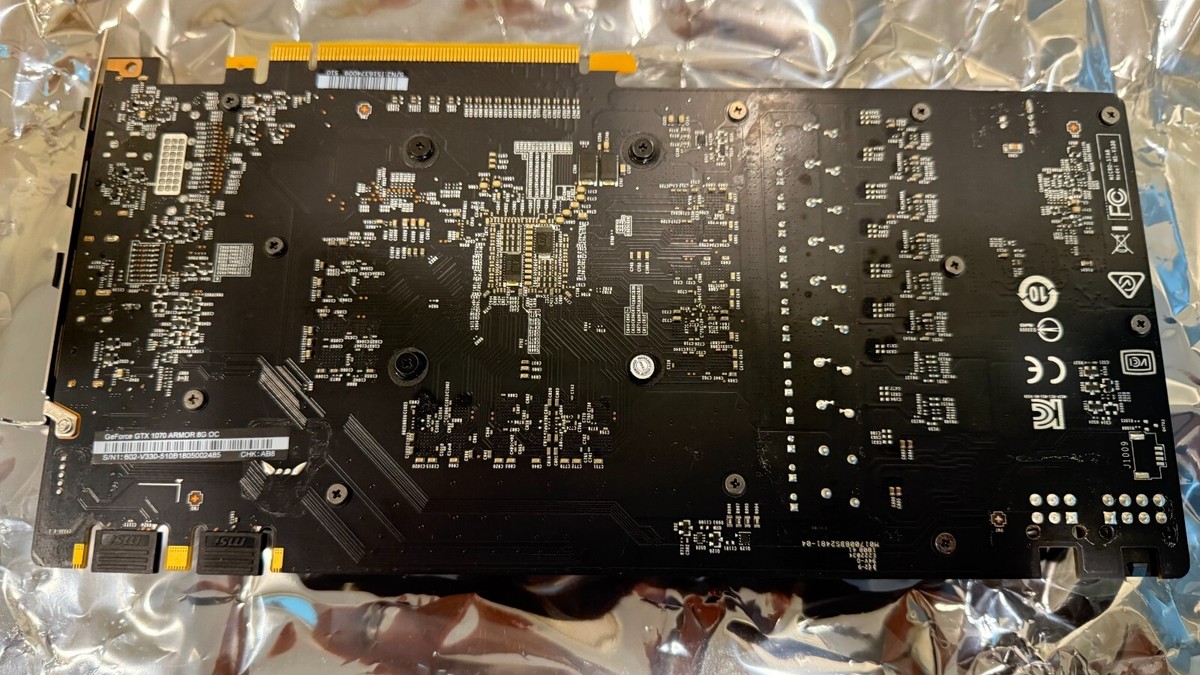 MSI Nvidia GeForce GTX 1070 Armor OC 8 GB GDDR5 PCI Express 3.0