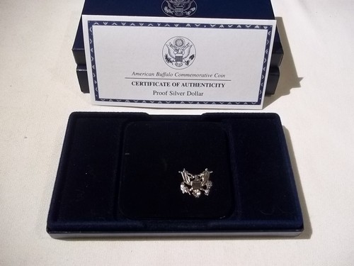 2001 $1 AMERICAN BUFFALO COMMEMORATIVE SILVER COIN WITH BOXES AND COA - Picture 2 of 7