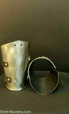 Medieval Knight Steel Plate Armor Pair Of Arm Bracers Set Hand Armor