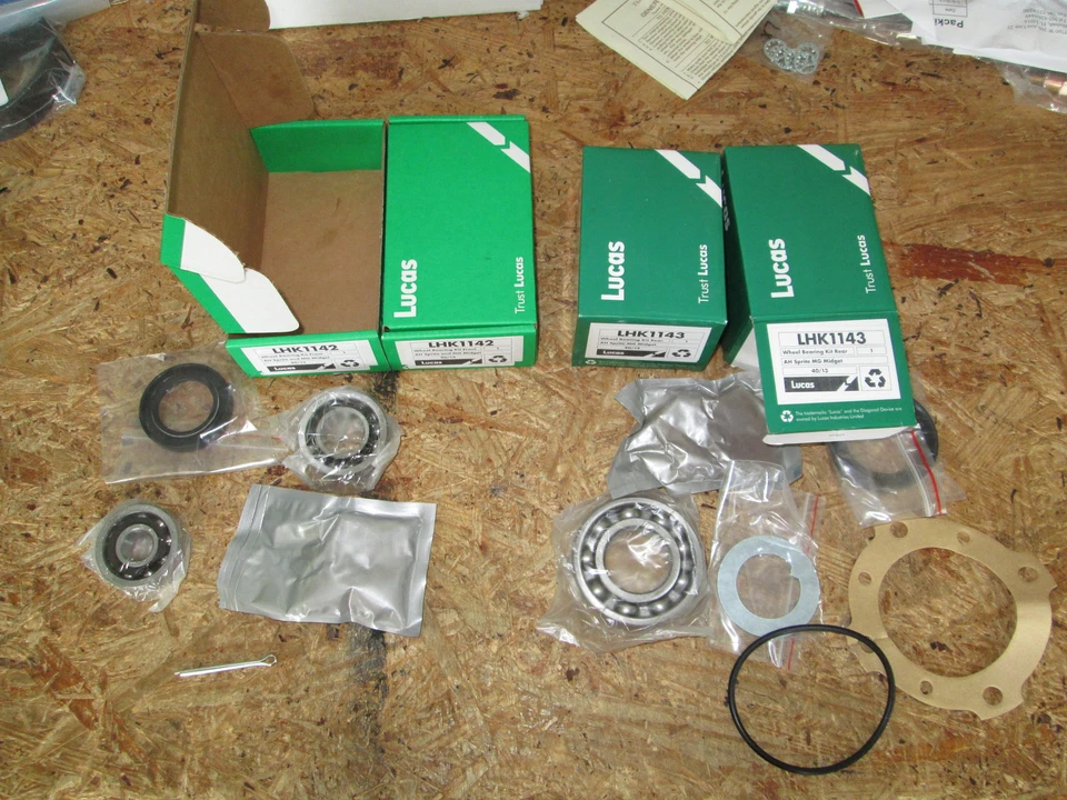 Juego de 4 nuevos kits de cojinetes de rueda delantera + trasera Lucas MG Midget hace los 4 Foto 2 de 2