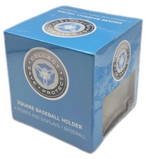 CSP Square Baseball Holder 2-Piece Cube Ball Display Case with Built In Cradle