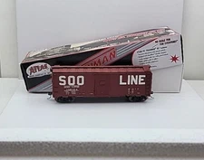 HO ATLAS TM 2100046 Box Car SOO LINE 13624 Single Door Metal Wheels, Couplers