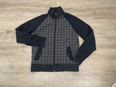 Hurley Reversible Track Jack Men's Size M Black Full Zip Y2K Skate Surf