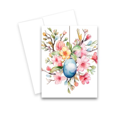 12 Easter Egg Greeting Cards Blank inside with Envelopes - Happy Easter Cards