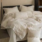Vintage Bedding Set Duvet Cover Flat/Fitted Bed Sheet Pillowcases Home Textiles
