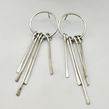 Real 925 Sterling Silver Elegant Design Dangle/Drop Women's Earrings