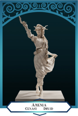 Genasi Druid - Amenia | DnD is a Woman | Dungeons & Dragons - 28mm