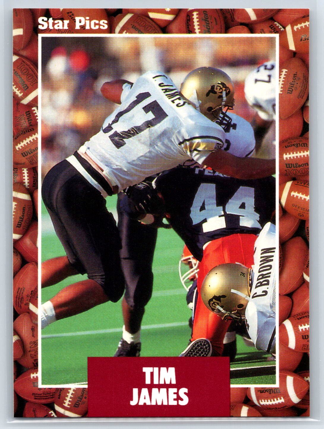 1991 Star Pics Tim James Rookie Colorado Buffaloes RC #96
