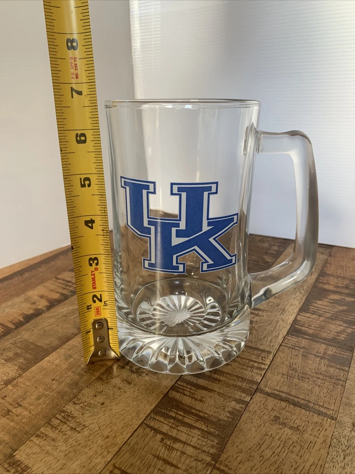 Taza de cerveza grande vintage de la Universidad de Kentucky Wildcats Kentucky Glass Hunter Mfg Foto 2 de 3