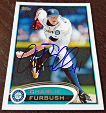 Charlie Furbush - 2012 Topps Series 2 Signed Autograph Auto Card #548 (Mariners)