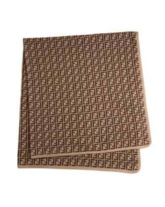 100% AUTHENTIC NEW FENDI BABY ALLOVER FF LOGO JACQUARD BABY BLANKET
