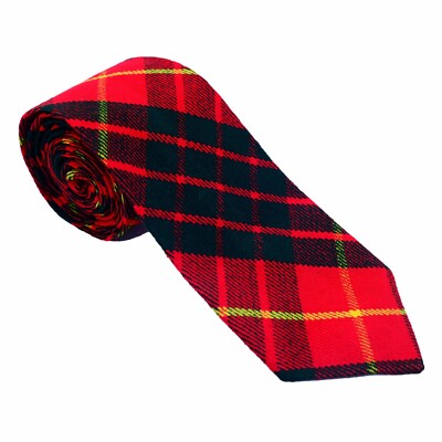 Men's Scottish Neck Ties For Kilt Various Clan Tartan Acrylic Wool Necktie AAR 