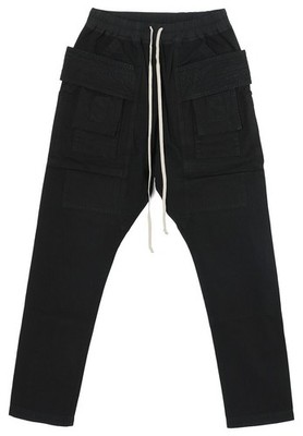 Rick Owens CREATCH CARGO in Black Cotton Canvas 129630937 [U]