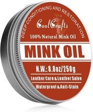 Mink Oil for Leather Boots 8.8 OZ Boot Oil Leather Conditioner Cleaner for Shoes