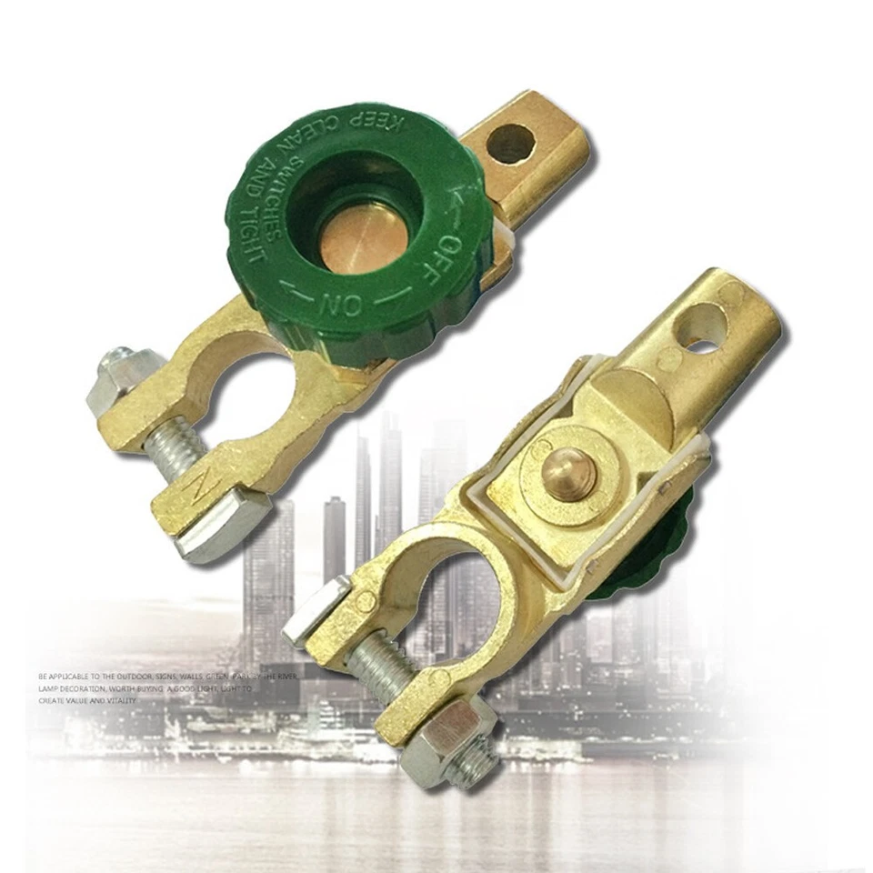 4PCS Car Battery Switch Isolator Terminal+Battery Terminal Clamp Connector Kit - Image 3 of 4