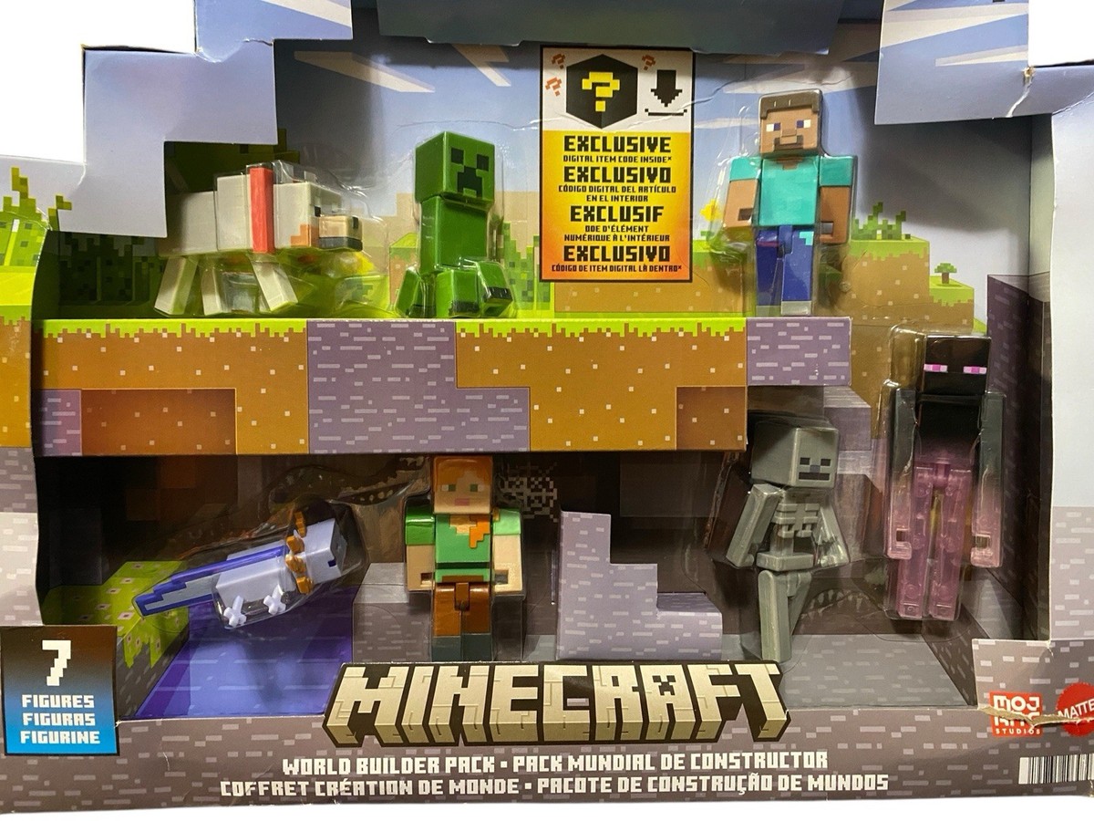 マインクラフト Minecraft World Builder Pack With 7 Figurines | Sealed