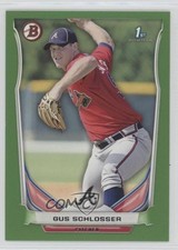 2014 Bowman Prospects Green 16/199 Gus Schlosser #BP41 3v8