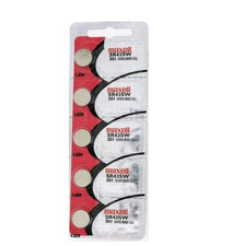 Maxell 301 Watch Cell Batteries SR43SW Silver Oxide New Sealed (Pack of 5)