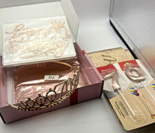 70Th Birthday Decorations Rose Gold Sash Crown Tierra Candles Balloons Napkins