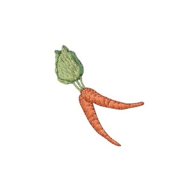 Carrot Applique Patch - Embroidered Vegetable Badge 2-3/8'' (Iron On)