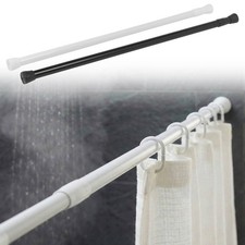 Extendable Tension Shower Curtain Rod Adjustable Telescopic Bathroom Privacy