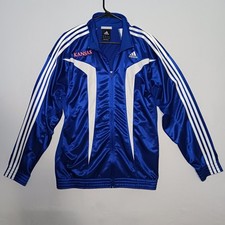 Vintage Adidas Clima365 Kansas University Track Jacket Mens Small Blue Full Zip