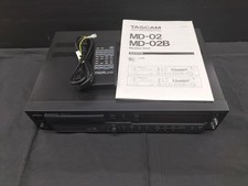 TASCAM MD-02B MiniDisc Player Deck Tested Working w/ Remote