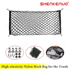 Car Trunk Rear Cargo Organizer Storage Net Elastic Nylon Holder Mesh 4 Hooks