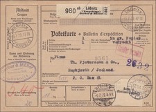 Weimar: cartolina postale da Lössnitz a Reykjavik / Islanda 1929