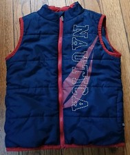 Nautica - Red/White/Blue Toddler Lightweight Full Zip Puffer Vest. Size 24M