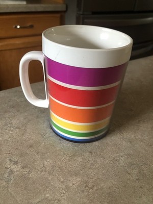Vintage Candy Stripe Thermo Serv 4'' mug 1982 VGUC