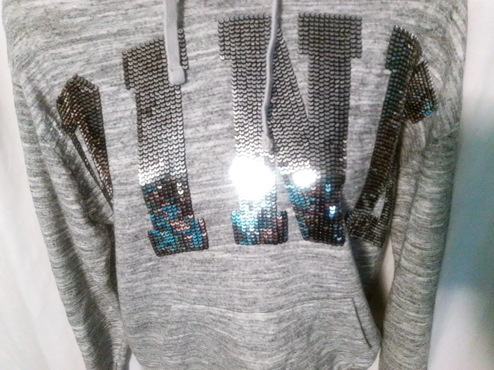 UNDERCOVER Felpa con cappuccio Victoria's Secret ROSA Bling taglia XS