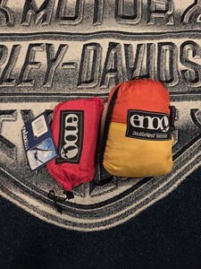 Eno Double Nest Hammock With Atlas Strap Suspension System Red/yellow