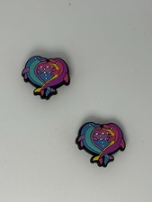 Lisa Frank Colorful Funny Groovy For Crocs Shoe Charms 2 Pc