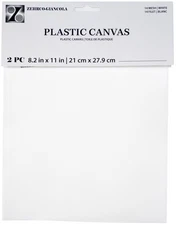 Darice 39500-2 Perforated Plastic Canvas 14 Count 8.5"X11" 2/Pkg-White