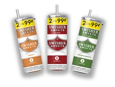 Swisher Sweets 20 OZ STAINLESS STEEL TUMBLER CUP +LID/STRAW