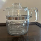 Vintage Pyrex Flameware Glass Percolator Coffee Pot 7756B 6 Cup - INCOMPLETE