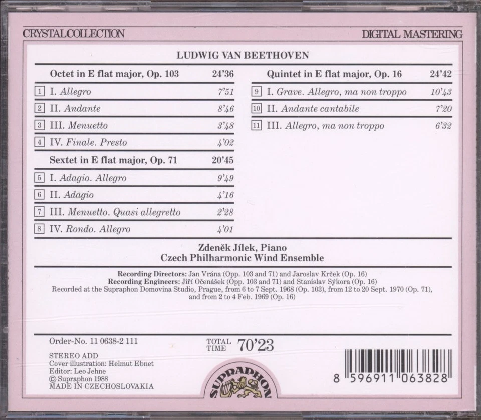 1106382011 Czech Philharmonic Wind Ensemble Beethoven - Octet · Sextet · Quintet - Image 2 of 3