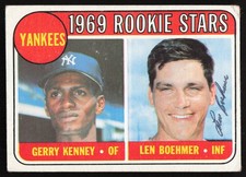 Len Boehmer Signed 1969 Topps Rookie Card #519 New York Yankees. rookie card picture