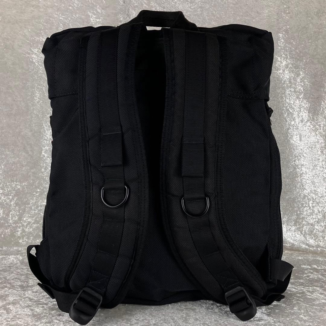 BRIEFING Simple Flap Backpack Black Ballistic Nyl… - image 2
