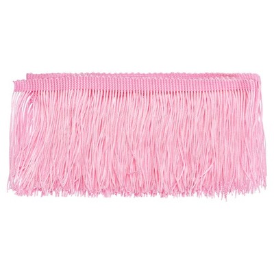 10 Yards 4 Inch Chainette Fringe Trim Tassel Sewing Trim for Clothes, Pink