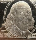 Ben Franklin SILVER BAR 1 Troy  pound,.999 silver proof,$100 bill, year 2000