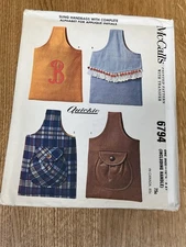 1960s McCall's 6794 Sling Handbag Purse Bag Vintage Sewing Pattern W/  Appliques