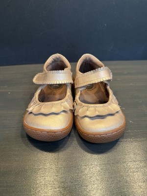 Livie & Luca Ruche Shoes Little Girls Size 7 Black Maryjane Metallic